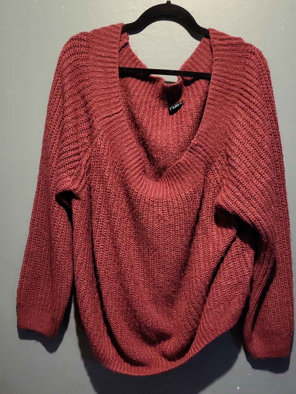 Rue21 Rose Off The Shoulder Chunky Knit Sweater